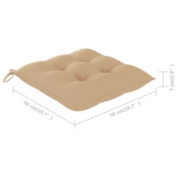 Chaises à manger d'extérieur lot de 6 et coussins Acacia massif 636988636988
