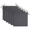 Chaises à manger d'extérieur lot de 6 et coussins Acacia massif 636991636991