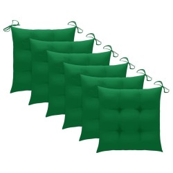 Chaises à manger d'extérieur lot de 6 et coussins Acacia massif 636993636993