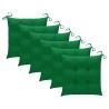 Chaises à manger d'extérieur lot de 6 et coussins Acacia massif 636993636993