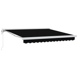 Auvent rétractable Noir 300 x 250 x 165 cm Tissu et Métal 637000637000