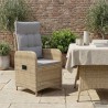 Chaise de jardin inclinable Beige et Gris clair 637005637005