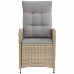 Chaise de jardin inclinable Beige et Gris clair 637005637005