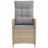 Chaise de jardin inclinable Beige et Gris clair 637005637005