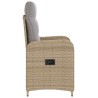 Chaise de jardin inclinable Beige et Gris clair 637005637005