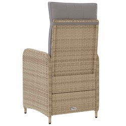 Chaise de jardin inclinable Beige et Gris clair 637005637005