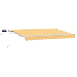 Auvent rétractable Sable 400 × 300 cm Tissu et Aluminium 637006637006