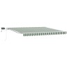 Auvent rétractable Vert et blanc 400 × 300 cm 637008637008