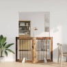 Porte de chien pliable avec supports 2 pcs Bois ancien 200,5 cm 637011637011