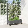 Bac de jardin avec treillis et roues Gris clair PP 637017637017