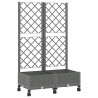Bac de jardin avec treillis et roues Gris clair PP 637017637017