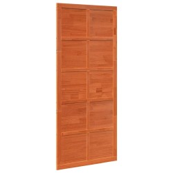 Porte de grange Brun cire 90 x 2,5 x 208 cm Bois de pin massif 637019637019