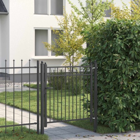 Porte de Clôture HORST 100 x 100 cm métal Noir Verrouillable 637020637020