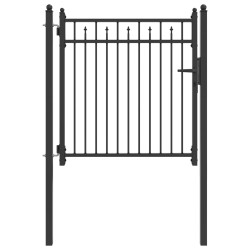 Porte de Clôture HORST 100 x 100 cm métal Noir Verrouillable 637020637020