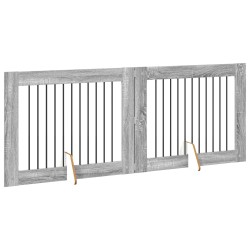 Porte de chien pliable avec supports 2 pcs Sonoma gris 200,5 cm 637021637021