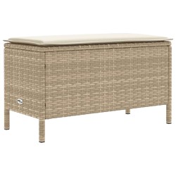 Pouf de Jardin Beige et crème 80 x 38 x 42 cm Rotin PE 637025637025