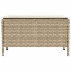 Pouf de Jardin Beige et crème 80 x 38 x 42 cm Rotin PE 637025637025