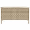 Pouf de Jardin Beige et crème 80 x 38 x 42 cm Rotin PE 637025637025