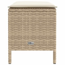Pouf de Jardin Beige et crème 80 x 38 x 42 cm Rotin PE 637025637025