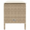 Pouf de Jardin Beige et crème 80 x 38 x 42 cm Rotin PE 637025637025