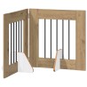 Porte de chien pliable avec supports 2 pcs Chêne artisanal 637028637028