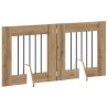 Porte de chien pliable avec supports 2 pcs Chêne artisanal 637028637028
