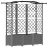 Lit Élevé avec Treillis et Toit Gris clair 163 x 40 x 138 cm PP 637031637031