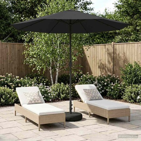 Parasol de jardin avec base 230 x 230 cm Polyester 637033637033