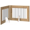 Porte de chien pliable avec supports 2 pcs Chêne artisanal 637039637039
