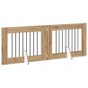 Porte de chien pliable avec supports 2 pcs Chêne artisanal 637039637039