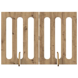 Clôture pliable pour animaux 2 pcs Chêne Artisanal 637045637045