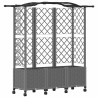 Lit Élevé avec Treillis et Toit Gris clair 163 x 40 x 144 cm PP 637048637048