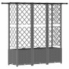 Lit Élevé avec Treillis et Toit Gris clair 163,5 x 40 x 136 cm 637051637051