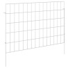 Clôture de jardin avec piquets 12 pcs 75 x 50 cm Mesh Argenté 637057637057