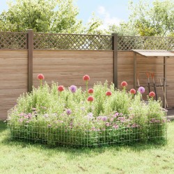 Clôture de jardin avec piquets 12 pcs 75 x 50 cm Mesh Argenté 637057637057