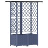 Lit Élevé avec Treillis et Toit Gris 124 x 40 x 136 cm PP 637063637063