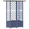 Lit Élevé avec Treillis et Toit Gris 124 x 40 x 136 cm PP 637063637063