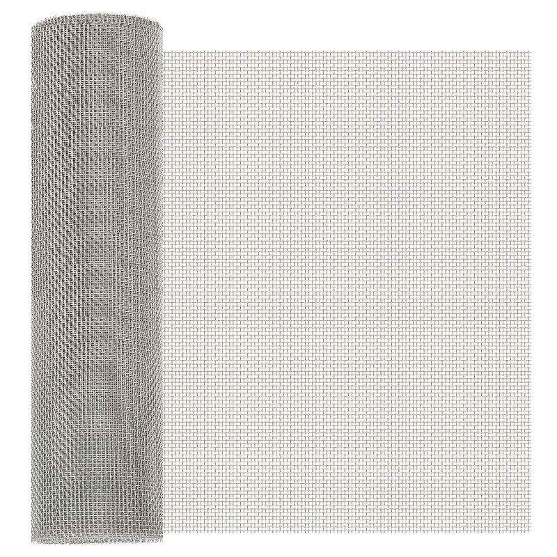 Écran en maille 40 x 200 cm 8 Mesh Acier Inoxydable 201 Argenté 637080637080