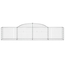 Paniers à gabions arqués 7 pcs 300x50x60/80 cm fer galvanisé 637087637087