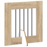 Porte de chien pliable avec supports 8 pcs Chêne Sonoma 60 cm 637088637088