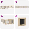Porte de chien pliable avec supports 8 pcs Chêne Sonoma 60 cm 637088637088