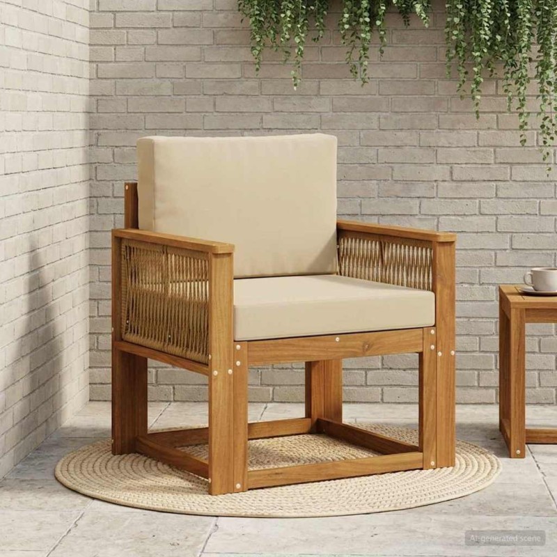 Sofa de milieu extérieur Bois d'Acacia Massif Naturel 637090637090