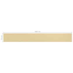 Écran de balcon Beige 75x600 cm PEHD 637091637091