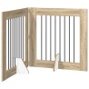 Porte de chien pliable avec supports 2 pcs Chêne Sonoma 637105637105