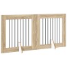 Porte de chien pliable avec supports 2 pcs Chêne Sonoma 637105637105