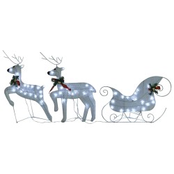 Décoration de Noël Renne et traîneau 140 LED extérieur blanc 637106637106