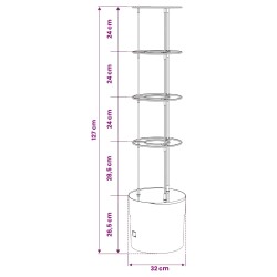 Cultivateur de Tomates Noir Ø 32 x 127 cm PP 637108637108
