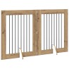 Porte de chien pliable avec supports 2 pcs Chêne artisanal 637114637114