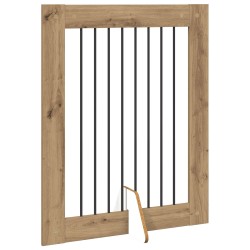 Porte de chien pliable avec supports 2 pcs Chêne artisanal 637114637114