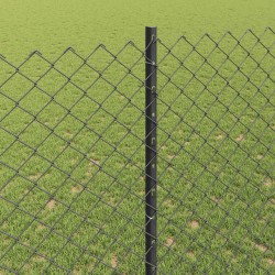 Clôture grillagée avec poteau 10 x 1,4 m Acier recouvert de PVC 637122637122